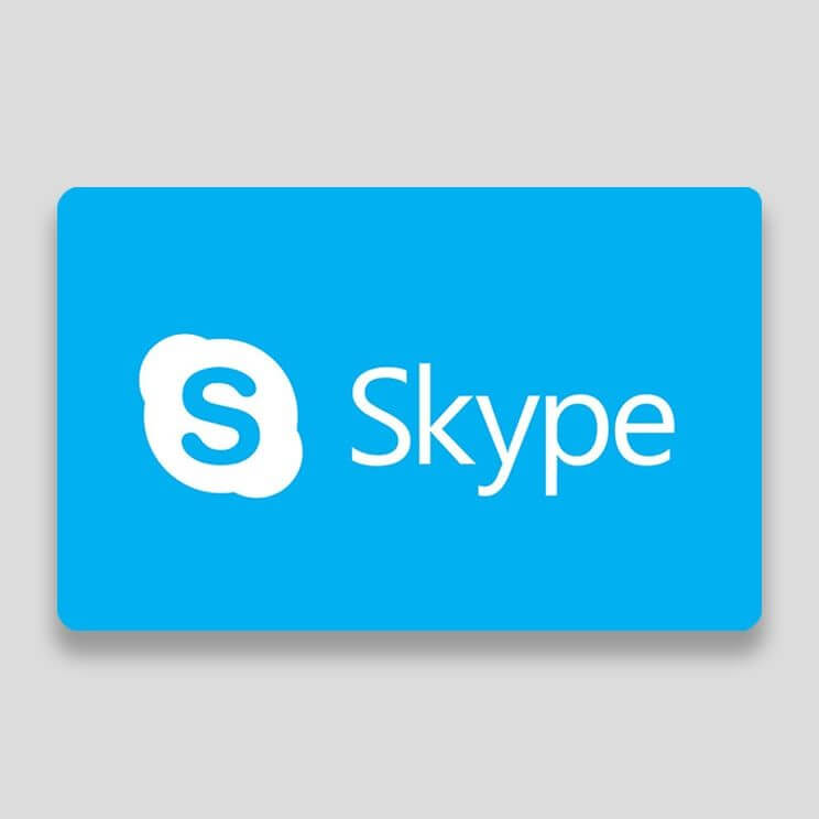 Custom rfid blocking card skype